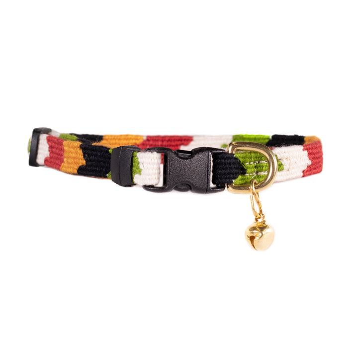 a tail we could wag cat collar Harvest Chevron