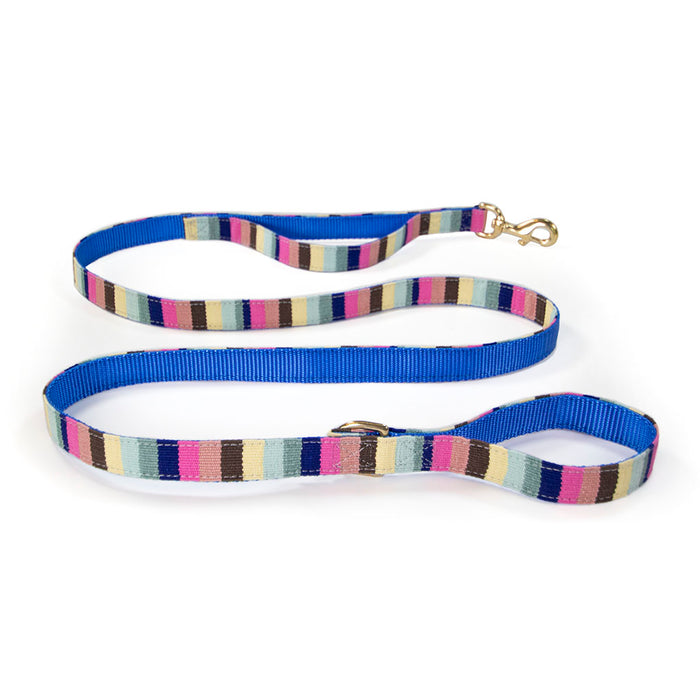 a the beach Bahama striped leash with traffic handle