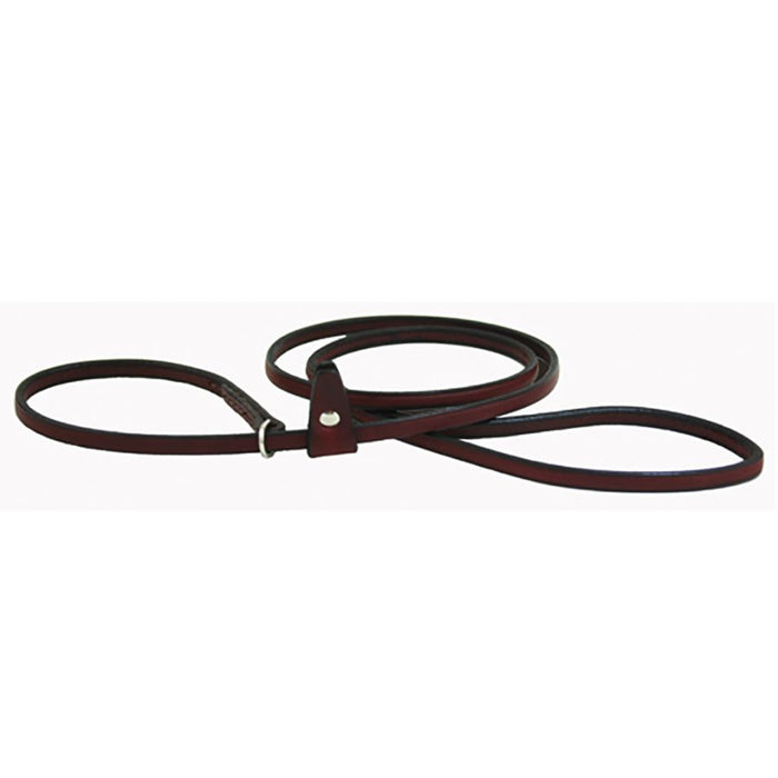 narrow burgundy slip leash especially for dog show use