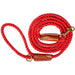 red cotton rope leash