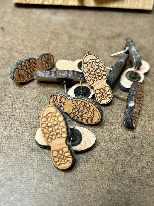 Hiking Boot Map Pins - Set of 12