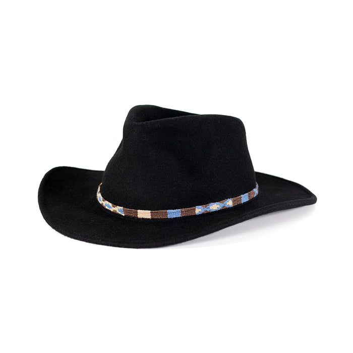 a tail we could wag Block Island Coffee hatband on black hat