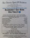 Dog treat Gruaranteed Analysis abel for 'Blueberry + Oat Bones' from The Chosen Spot K9 Kitchen with nutritional information and ingredients.