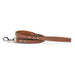 Tuscan Italian Leather 5 ft leash in Brown