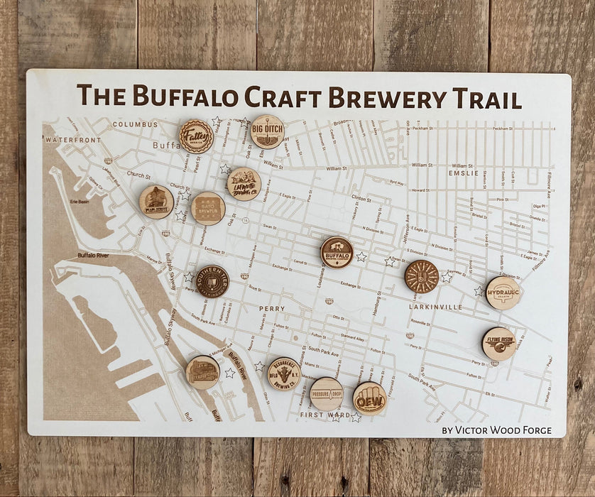 The Buffalo Craft Brewery Trail Map