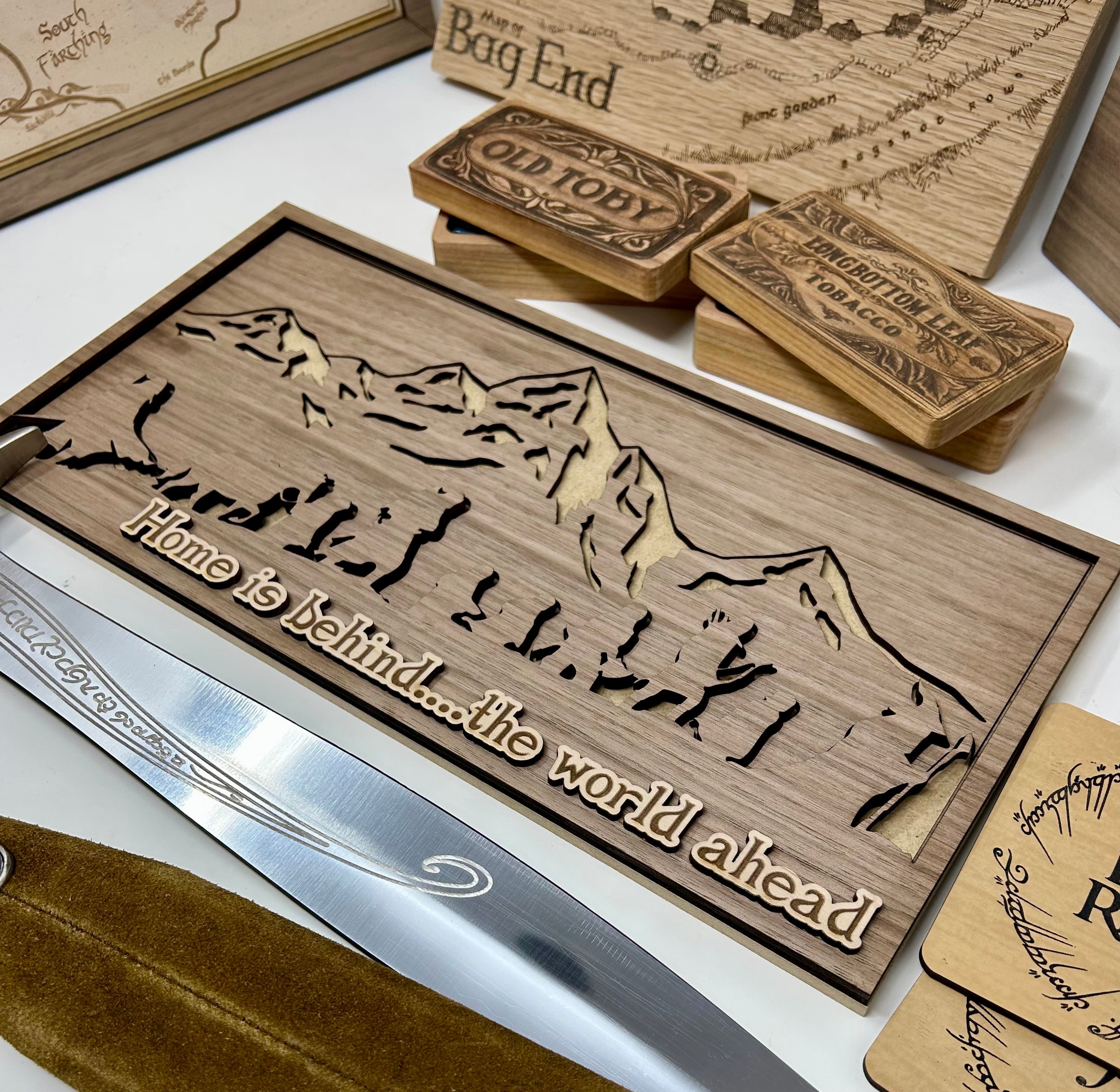 Lord of the Rings Wall Art | 3D Layered Wood Book Decor | Free Shipping