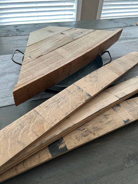 Wine Barrel Stave Corner Shelf