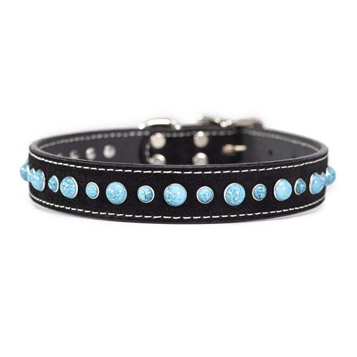 Cabachon Collar - Turquoise on Suede