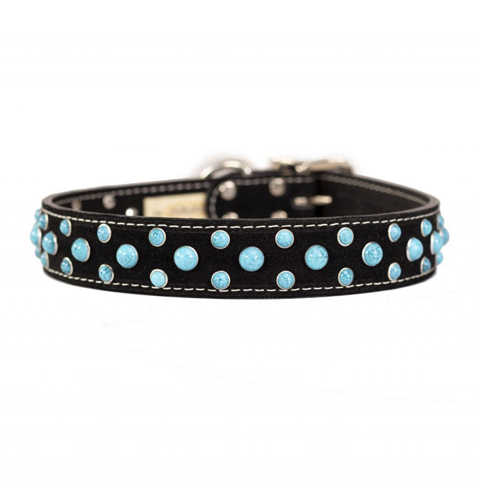 Cabachon Collar - Turquoise on Suede