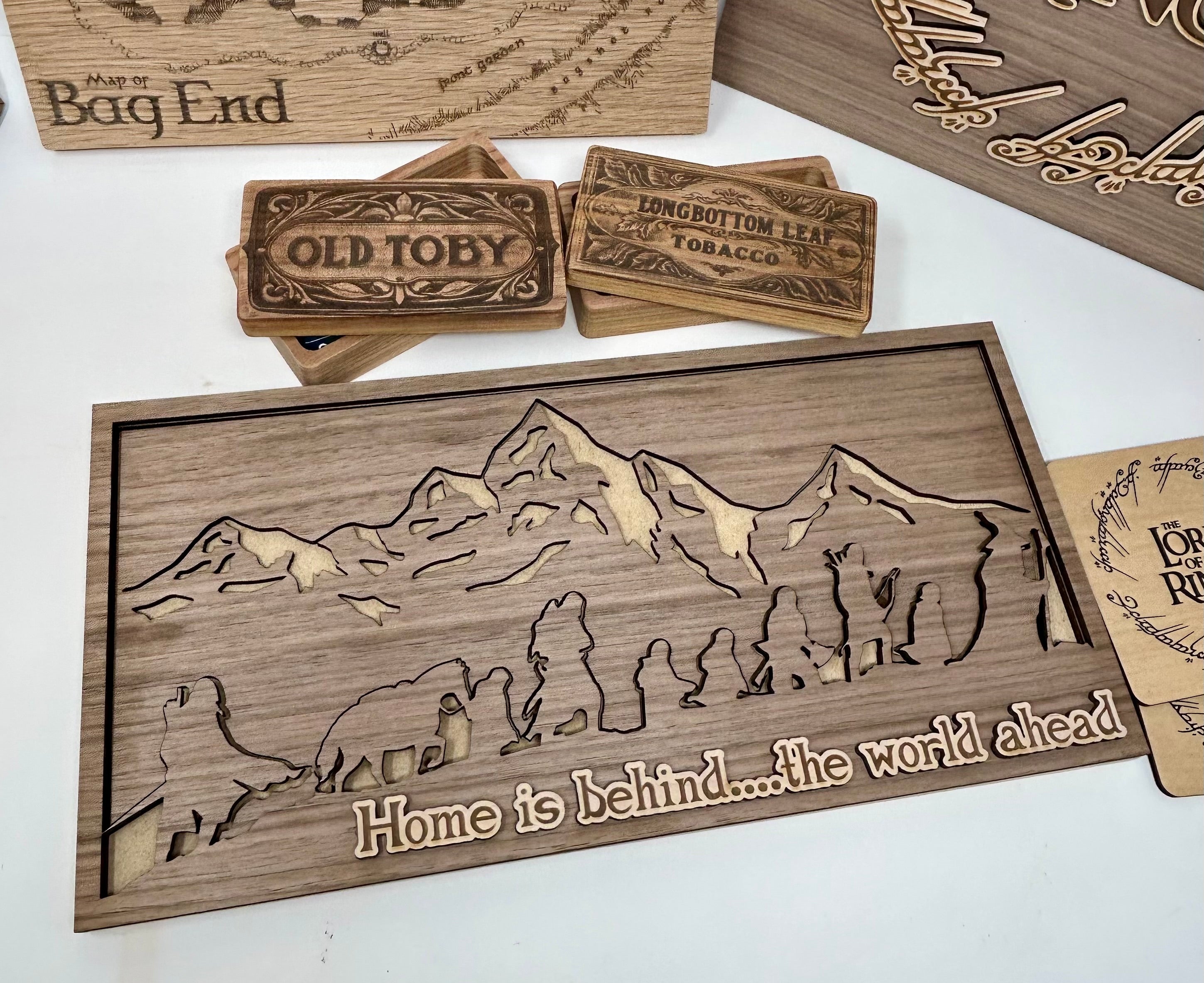 Lord of the Rings Wall Art | 3D Layered Wood Book Decor | Free Shipping