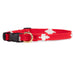 a tail we could wag extra small collar with side release buckle in Diamonds Red
