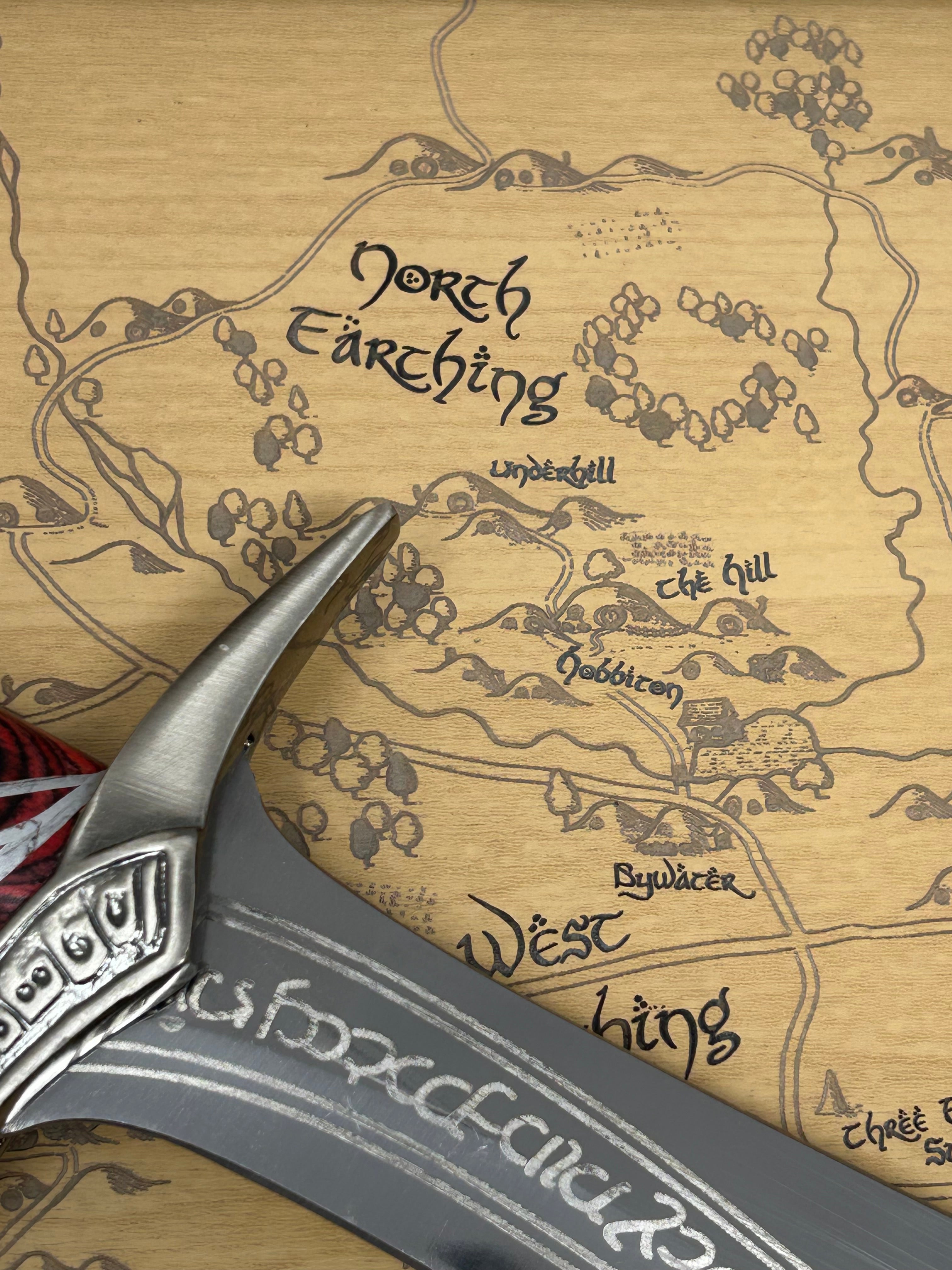 Shire Map | Lord of the Rings Hobbiton Wall Art | Handcrafted Wood
