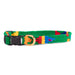 a tail we could wag extra small collar with side release buckle in Foolish Fish green