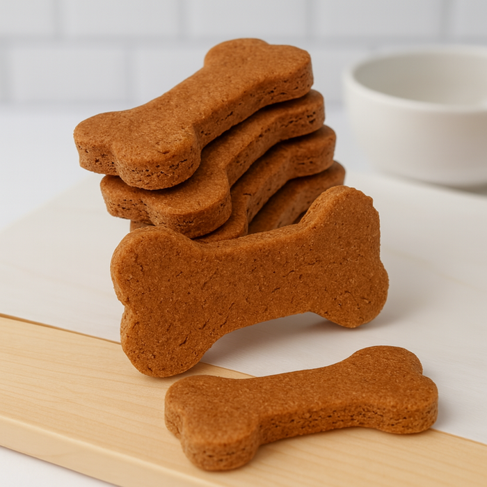 Gluten-Free Peanut Butter Bones - Handmade Organic Dog Treats from The Chosen Spot K9 Kitchen in Canandaigua, NY.