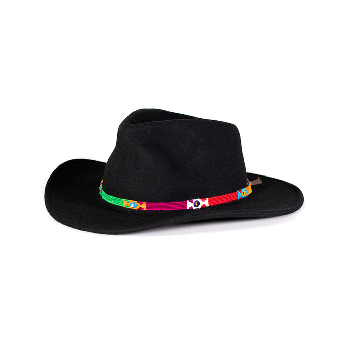 a tail we could wag God's Eye Multi hatband on black hat