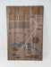 Wooden plaque with engraved map 