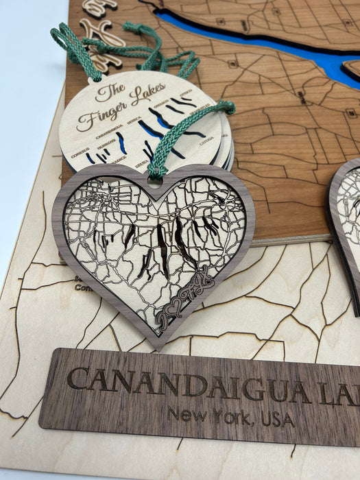 I Love the Finger Lakes Christmas Ornaments