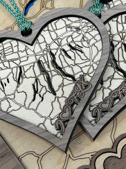 I Love the Finger Lakes Christmas Ornaments