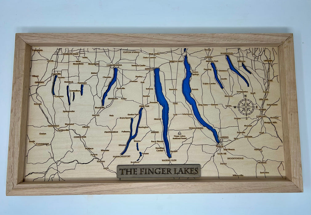 Finger Lakes Bathymetric Map