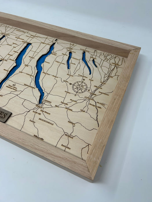 Finger Lakes Bathymetric Map