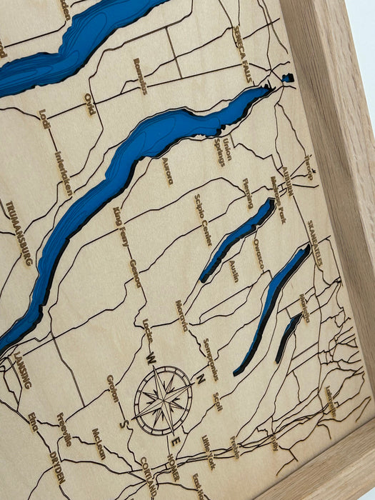 Finger Lakes Bathymetric Map