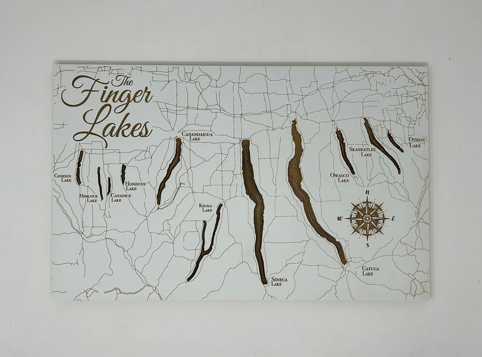 Finger Lakes Whitewashed Map