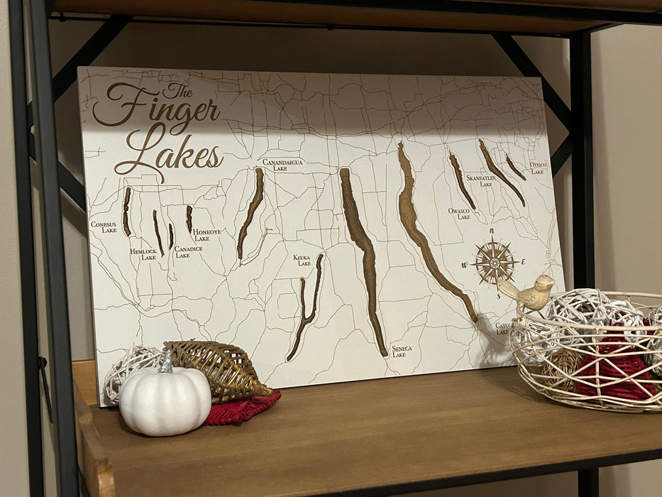 Finger Lakes Whitewashed Map