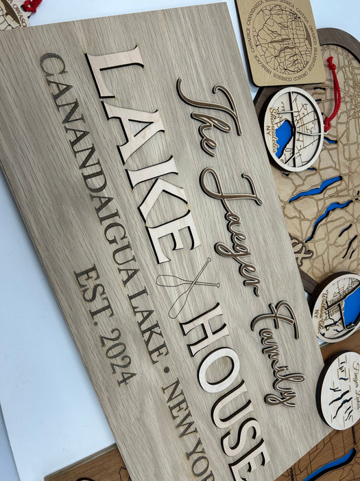 Custom Lake House Laser Engraved Sign