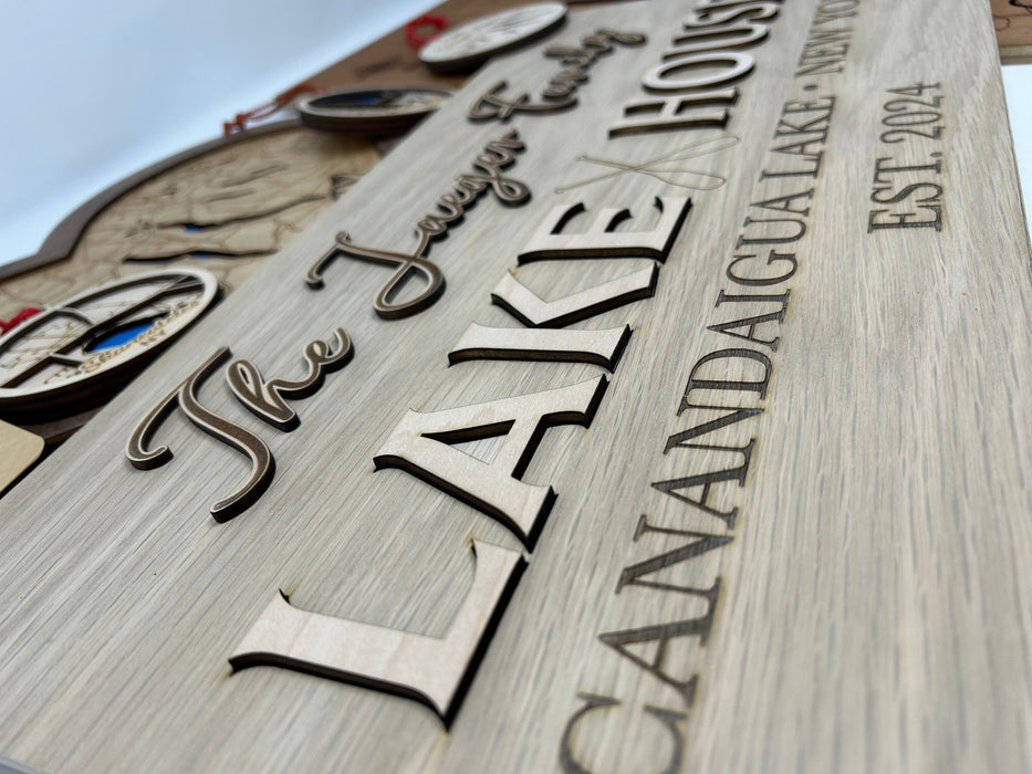 Custom Lake House Laser Engraved Sign