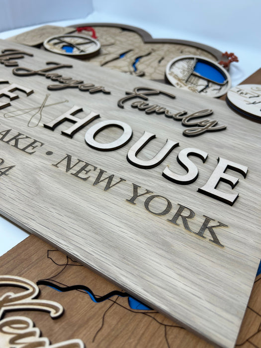 Custom Lake House Laser Engraved Sign