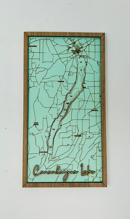 Finger Lakes Collectible Sized Bathymetric Maps