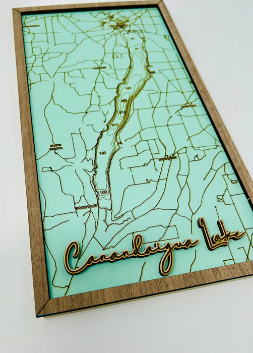 Finger Lakes Collectible Sized Bathymetric Maps