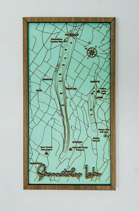 Finger Lakes Collectible Sized Bathymetric Maps