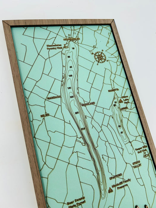 Finger Lakes Collectible Sized Bathymetric Maps