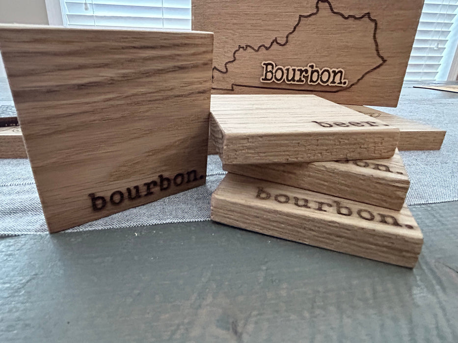 Dual Sided Bourbon & Beer Coasters