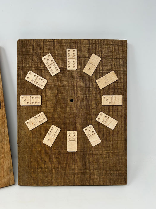 Rustic Wood Domino Clock