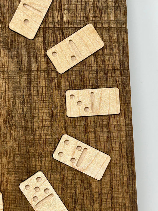 Rustic Wood Domino Clock