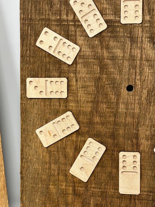 Rustic Wood Domino Clock