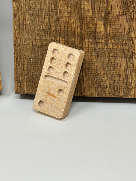 Rustic Wood Domino Clock