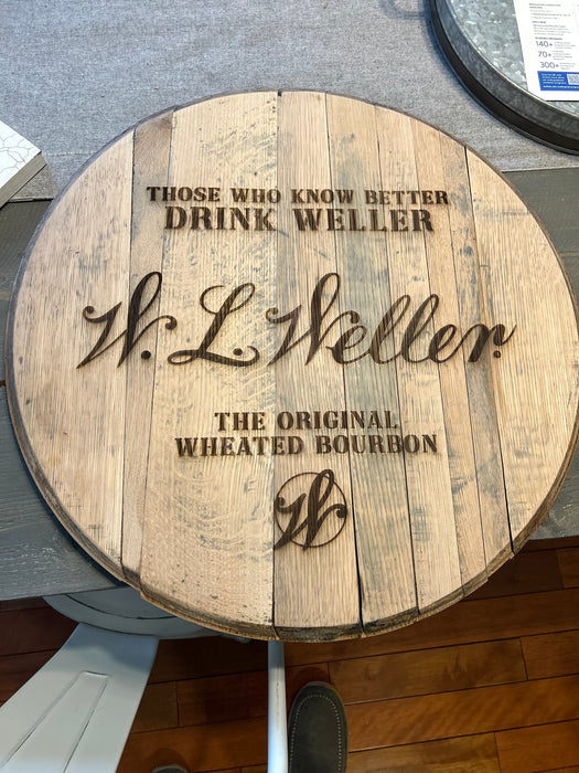 Custom Bourbon Barrel Lid Engraving