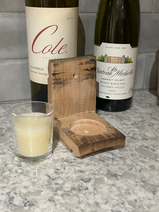 Wine / Bourbon Barrel Stave Votive Candle Wall Sconces