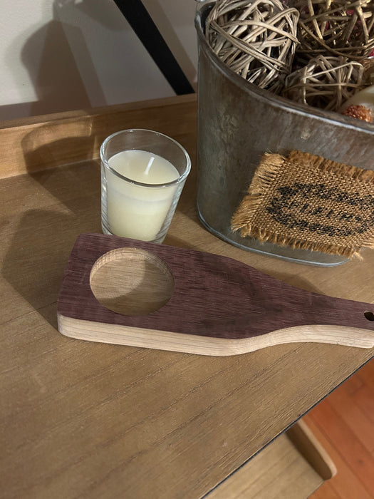 Wine Barrel Stave Wine Bottle Votive Candle Holder