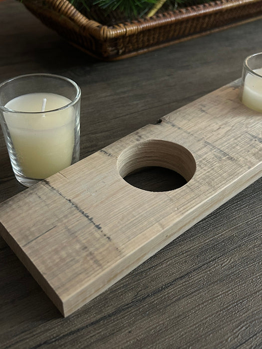 Barrel Stave Votive Candle Holder