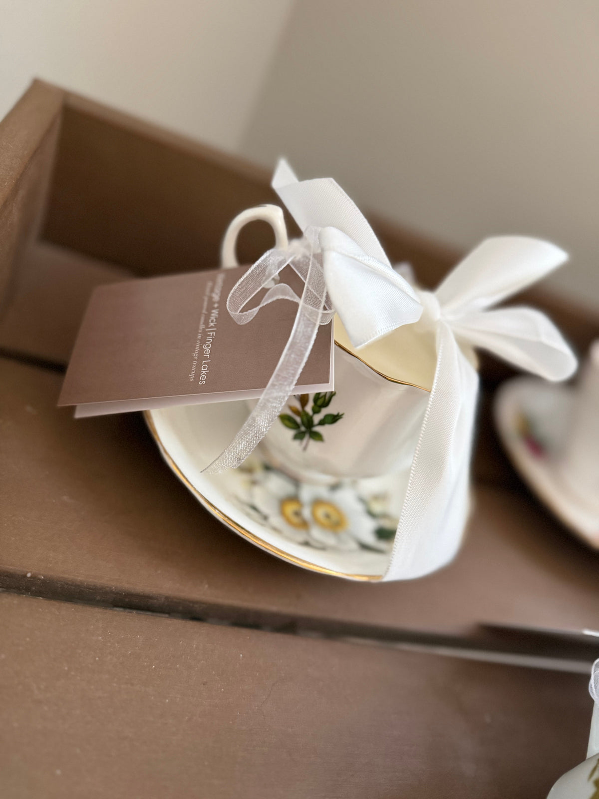 Vintage Teacup Candle - handmade candles by Vintage + Wick l Finger Lakes | Shop Finger Lakes NY