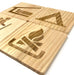 Backpacking Trail Map Symbol Coasters