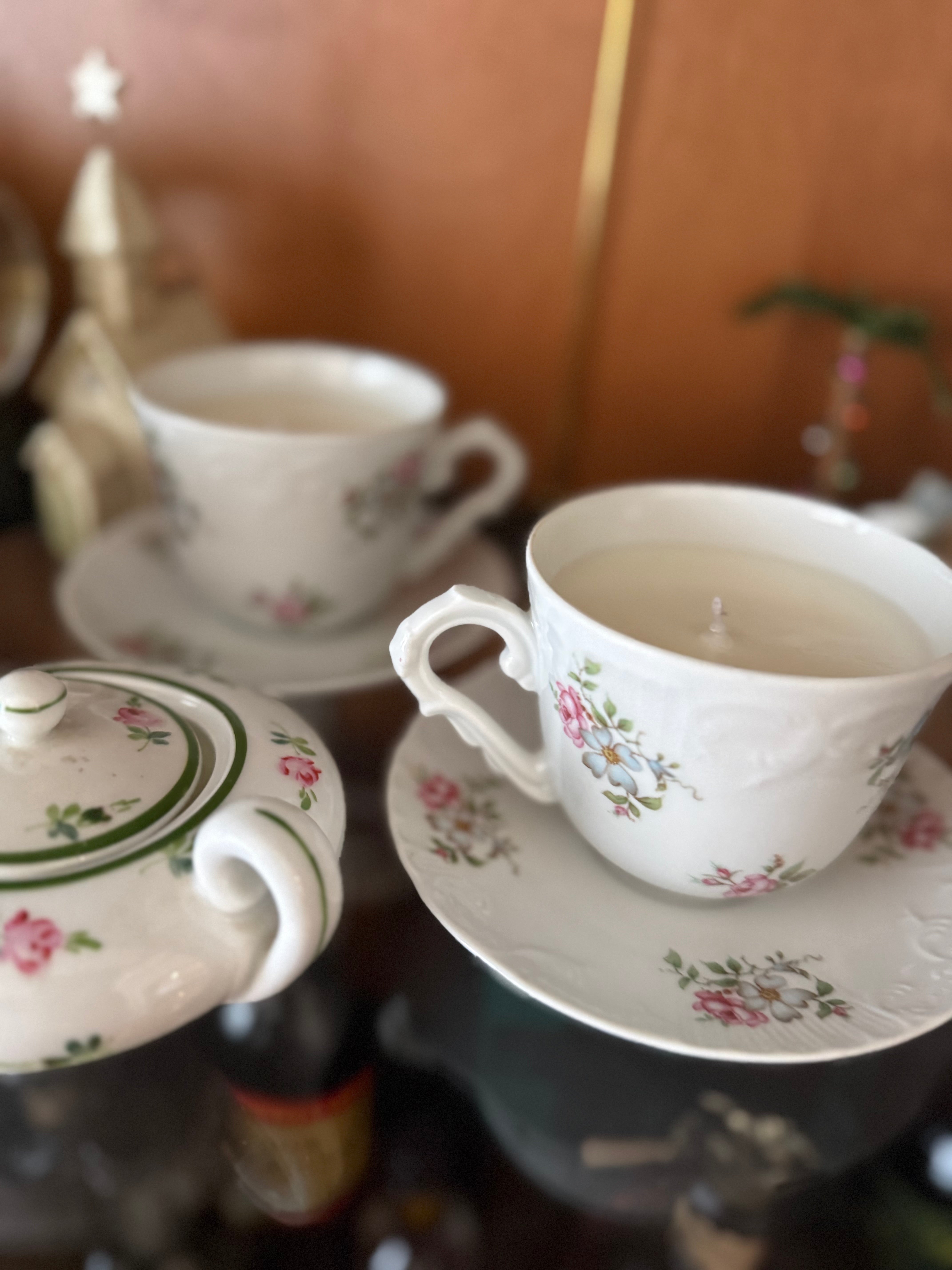 Vintage Teacup Candle - handmade candles by Vintage + Wick l Finger Lakes | Shop Finger Lakes NY