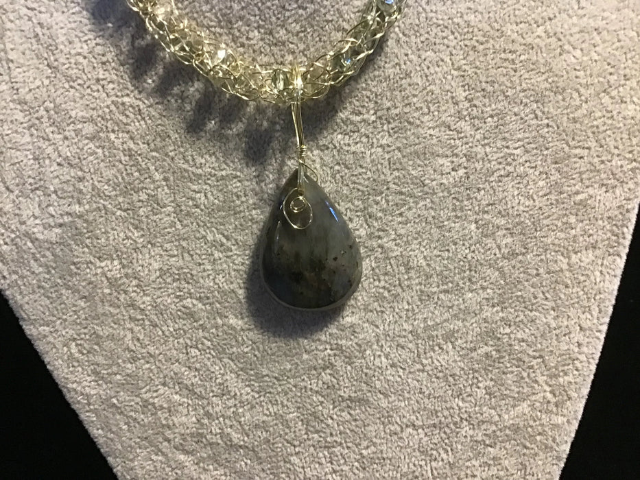 Handmade necklace chain pendant with choice of gemstone