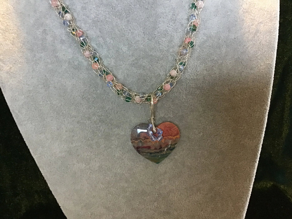 Handmade necklace chain pendant with choice of gemstone