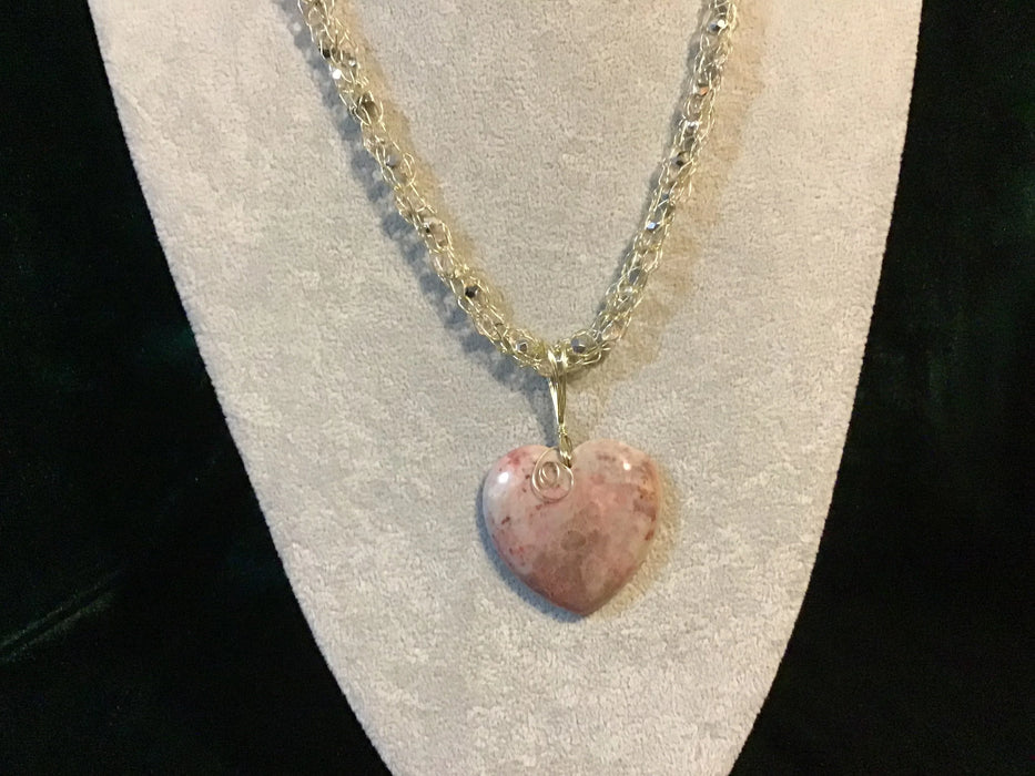 Handmade necklace chain pendant with choice of gemstone