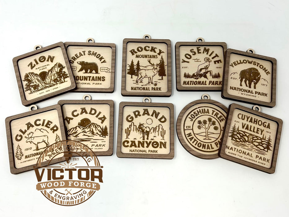 US National Parks Ornaments